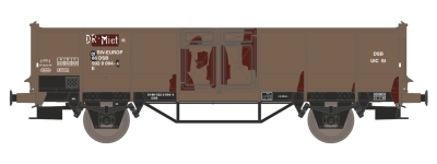 Dekas DK-873069 - H0 - Offene Güterwagen DR-Miet, DSB, Ep. IV-V